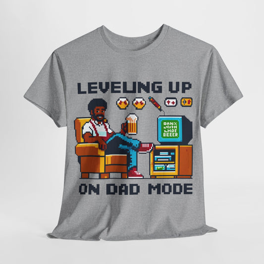 Dad Achievement Unlocked: Leveling Up Dad Mode! | Heavy Cotton Tee