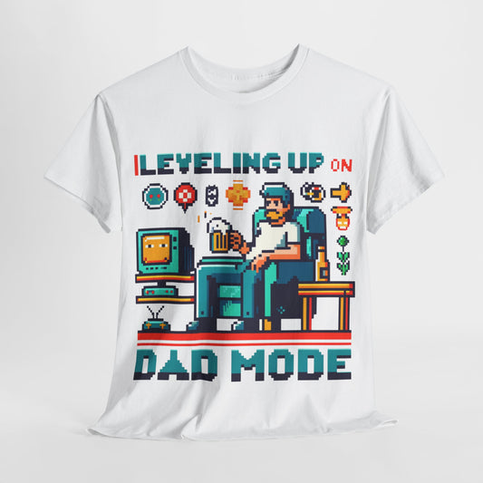 "Raising the Bar: Leveling Up Dad Mode | Heavy Cotton Tee
